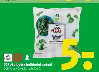 Coop 365 365 Økologiske Heldbladet Spinat tilbud