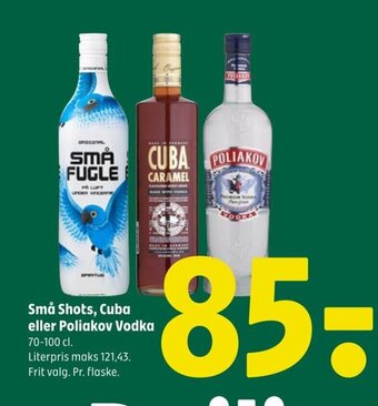 Coop 365 Små Shots, Cuba eller Poliakov Vodka tilbud
