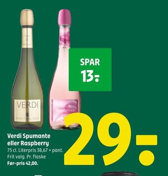 Coop 365 Verdi Spumante eller Raspberry tilbud