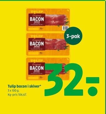 Coop 365 Tulip bacon i skiver tilbud