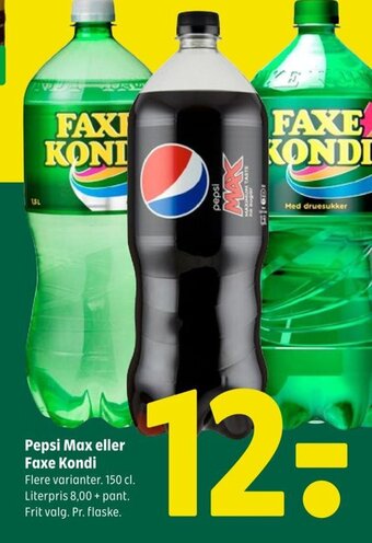 Coop 365 Pepsi Max eller Faxe Kondi tilbud