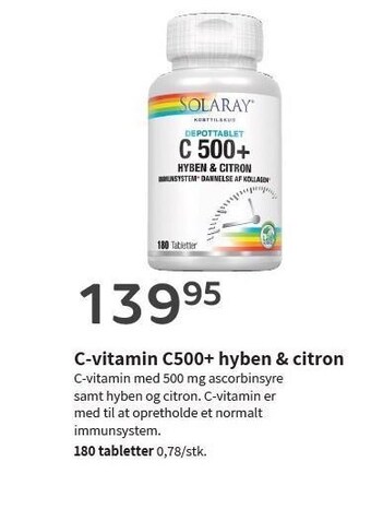 C-vitamin c500 + hyben & citron