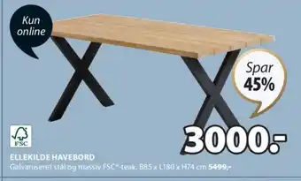 JYSK Ellekilde Havebord tilbud