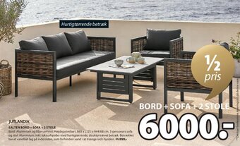 JYSK Salten Bord + Sofa + 2 Stole tilbud