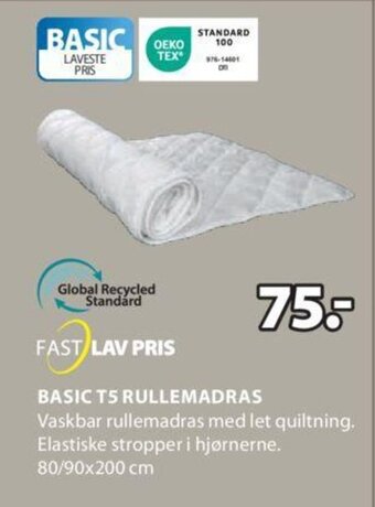 JYSK Basic T5 Rullemadras tilbud