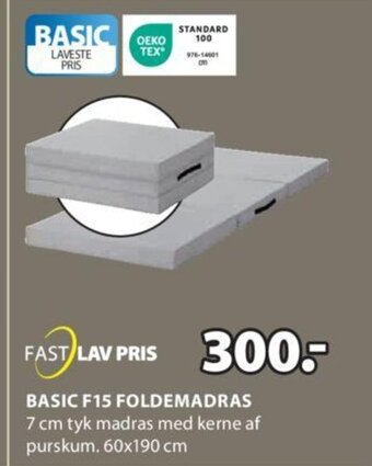 JYSK Basic F15 Foldemadras tilbud