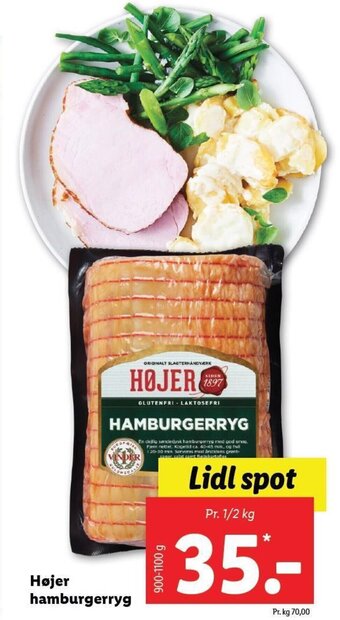Lidl Højer Hamburgerryg tilbud