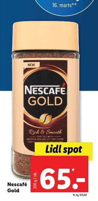 Lidl Nescafé Gold tilbud