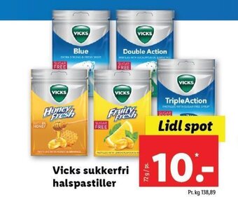Vicks Sukkerfri Halspastiller