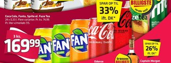 Fleggaard Coca-Cola, Fanta,Sprite el. Fuze Tea tilbud