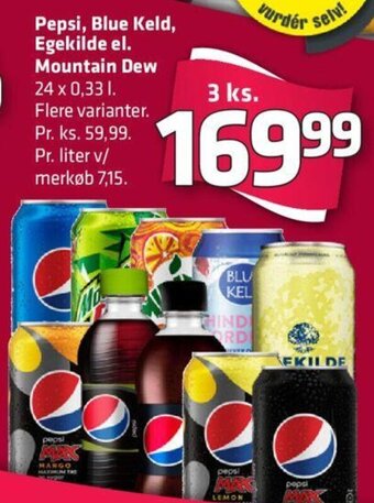 Pepsi, Blue Keld, Egekilde el. Mountain Dew