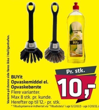 Fleggaard BUYit Opvaskemiddel el. Opvaskebørste tilbud