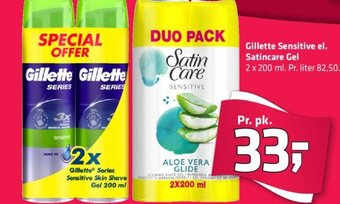 Fleggaard Gillette Sensitive el. Satincare Gel tilbud