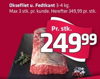 Fleggaard Oksefilet u. Fedtkant tilbud