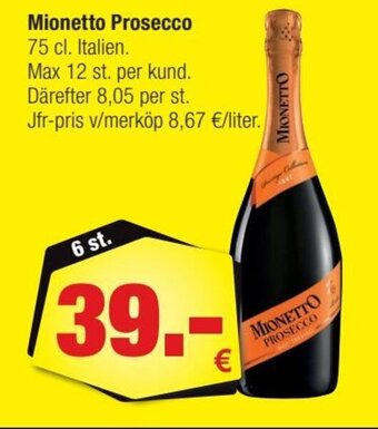 Calle Mionetto Prosecco tilbud