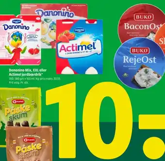 Coop 365 Danonino yoghurt jordbær & banan tilbud