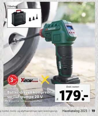 Lidl Parkside luftpumpe tilbud