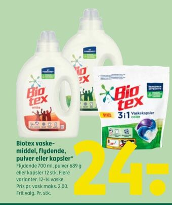 Coop 365 Biotex vaskemiddel-flydende tilbud