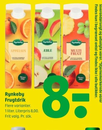 Coop 365 Rynkeby appelsinjuice tilbud