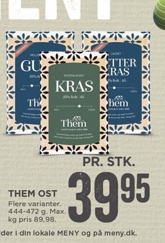 MENY Them ost tilbud