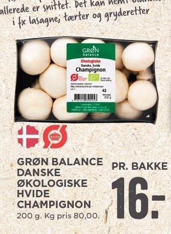 MENY Grøn balance danske økologiske hvide champignon tilbud