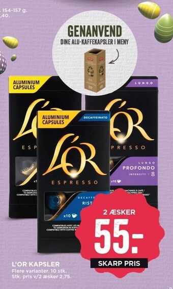 MENY L'or kapsler tilbud