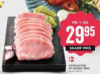 MENY Koteletter af dansk gris tilbud