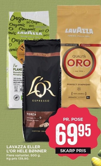 Lavazza eller l'or hele bønner