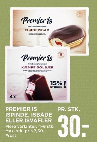 MENY Premier is ispinde, isbåde eller isvafler tilbud