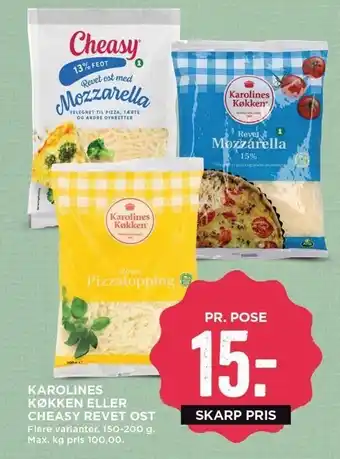 MENY Karolines køkken el. cheasy revet ost tilbud