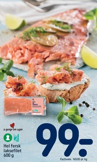 REMA 1000 Hel fersk laksefilet tilbud