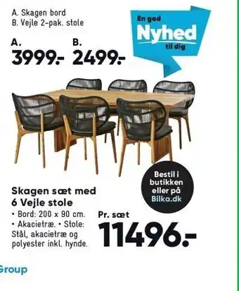 Bilka 6 vejle stole tilbud
