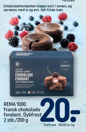 REMA 1000 Rema 1000 fransk chokolade fondant tilbud