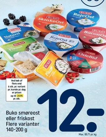 REMA 1000 Buko smøreost eller friskost tilbud