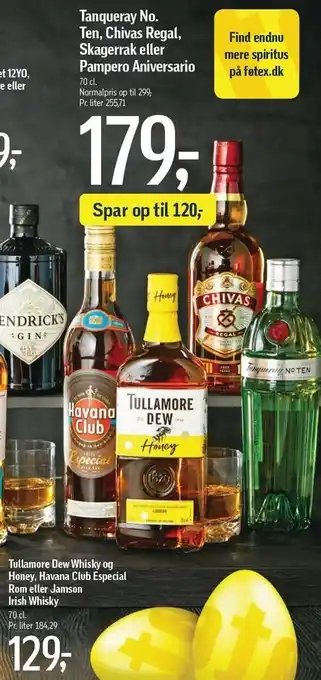 Føtex Tanqueray no. ten, chivas regal, skagerrak eller pampero aniversario tilbud