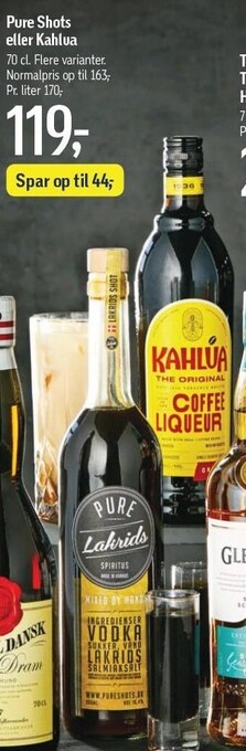 Føtex Pure shots eller kahlua tilbud