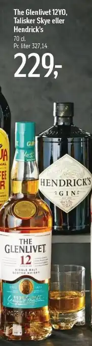 Føtex The glenlivet 12yo, talisker skye eller hendrick's tilbud