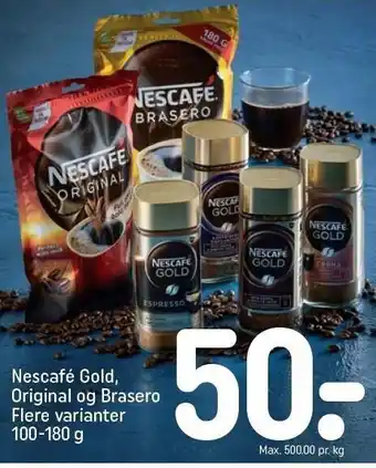 Nescafé gold, original og brasero