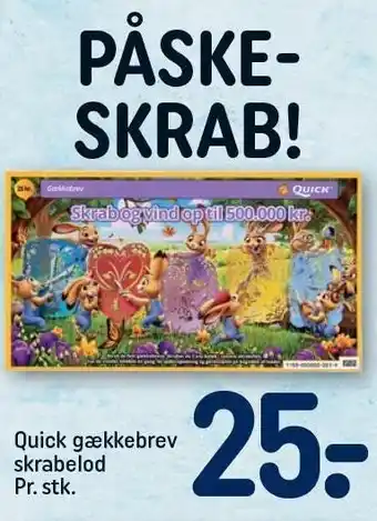 REMA 1000 Quick gækkebrev skrabelod tilbud