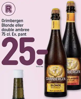 REMA 1000 Grimbergen blonde el. double ambree tilbud