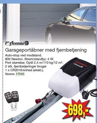 Harald Nyborg 1st avenue garageportåbner med fjernbetjening tilbud