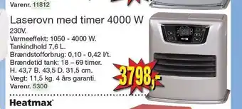 Zibro laserovn med timer 4000 w