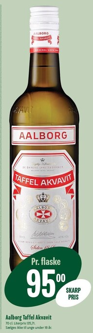Min Købmand Aalborg taffel akvavit tilbud