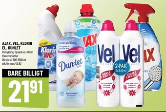 Ajax, vel, klorin el. dunlet