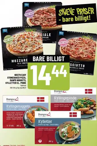 Løvbjerg Nice´n easy stonebaked pizza danpo nuggets, kylletter el. pinde tilbud