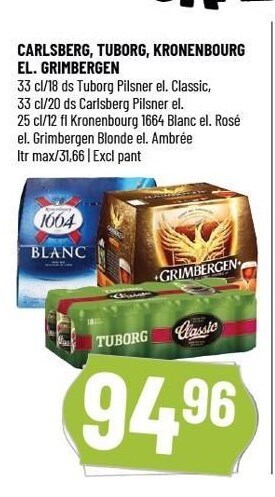 Løvbjerg Carlsberg, tuborg, kronenbourg el. grimbergen tilbud