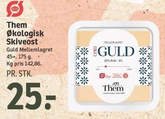 SPAR Them økologisk skiveost tilbud
