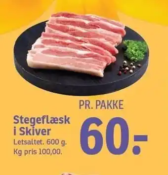 Stegeflæsk i skiver