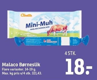 SPAR Malaco børneslik tilbud