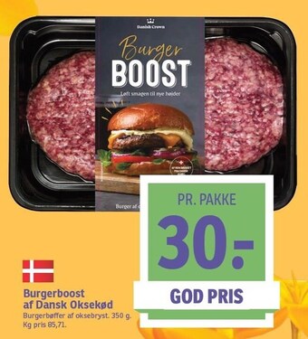 SPAR Burgerboost af dansk oksekød tilbud